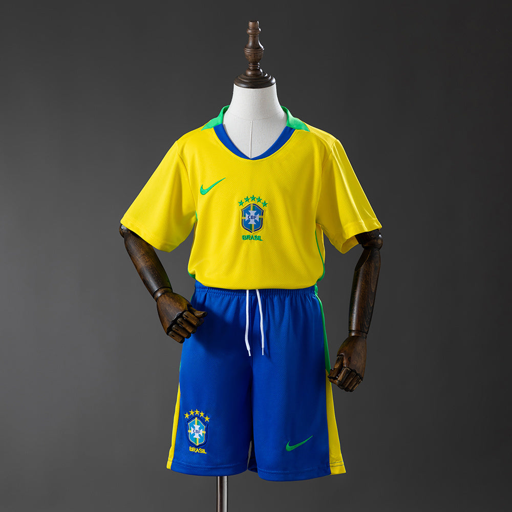 Brazil 2025 Home Kids Kit Jersey