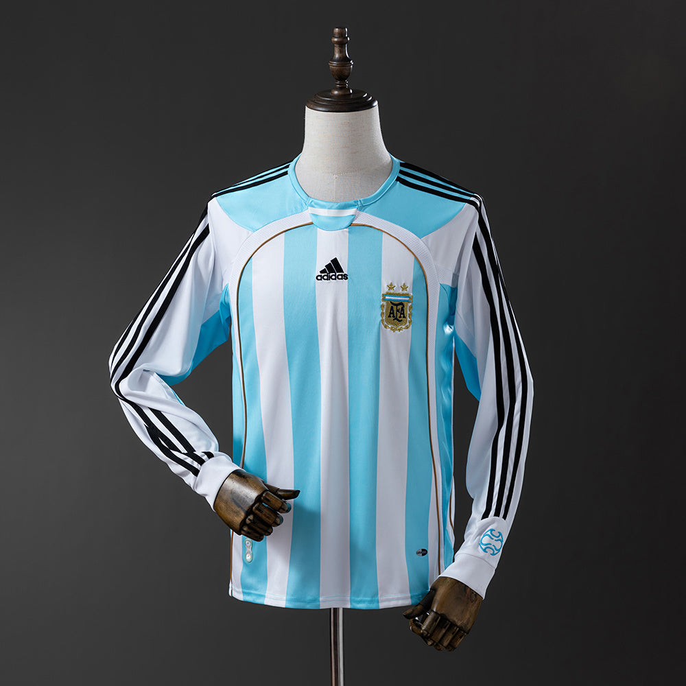 Argentina 2006 Home Long Sleeve Retro Jersey