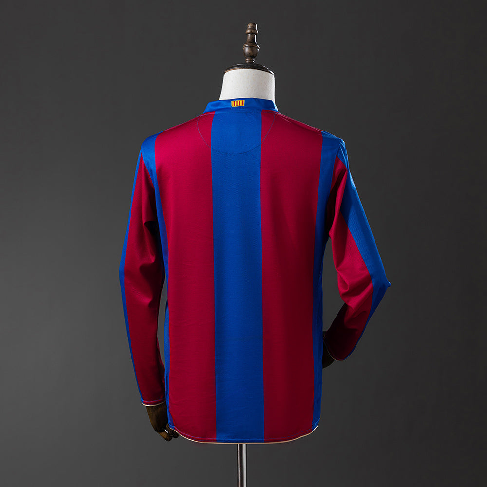 Retro Barcelona 07/08 Home Shirt Long Sleeve