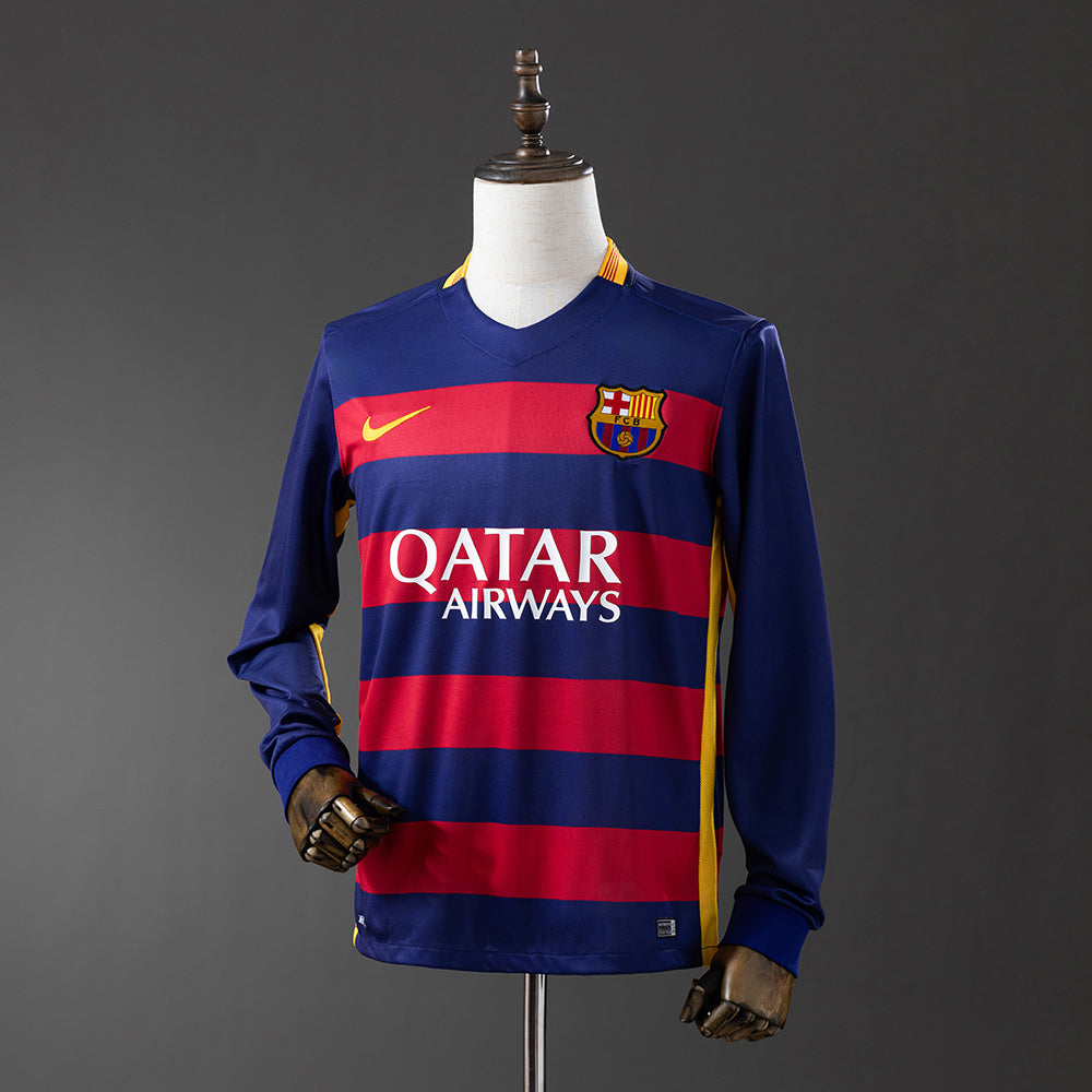 Retro Barcelona 15/16 Home Shirt Long Sleeve