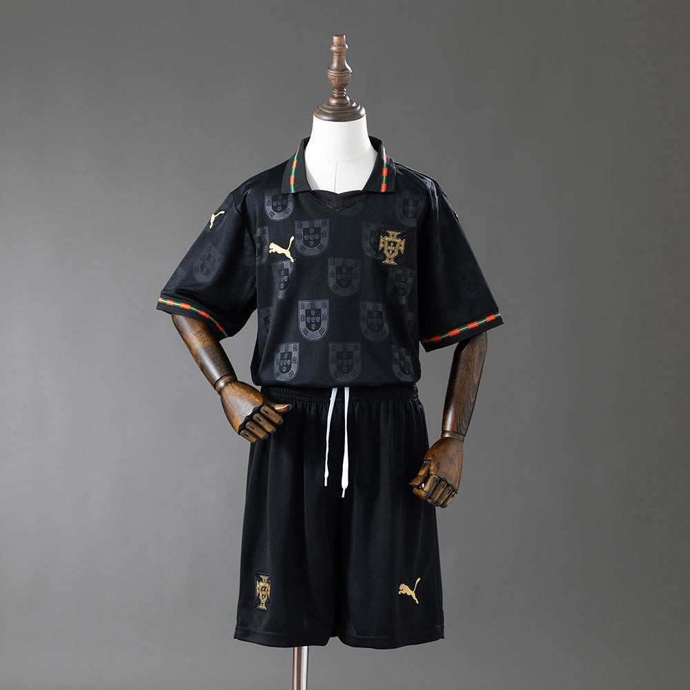 Portugal 2026 Black Kids Kit Jersey