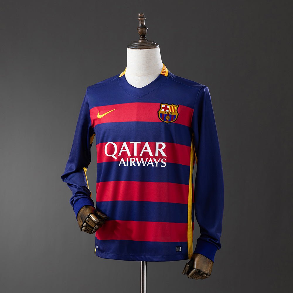 Retro Barcelona 15/16 Home Shirt Long Sleeve - theftblkits