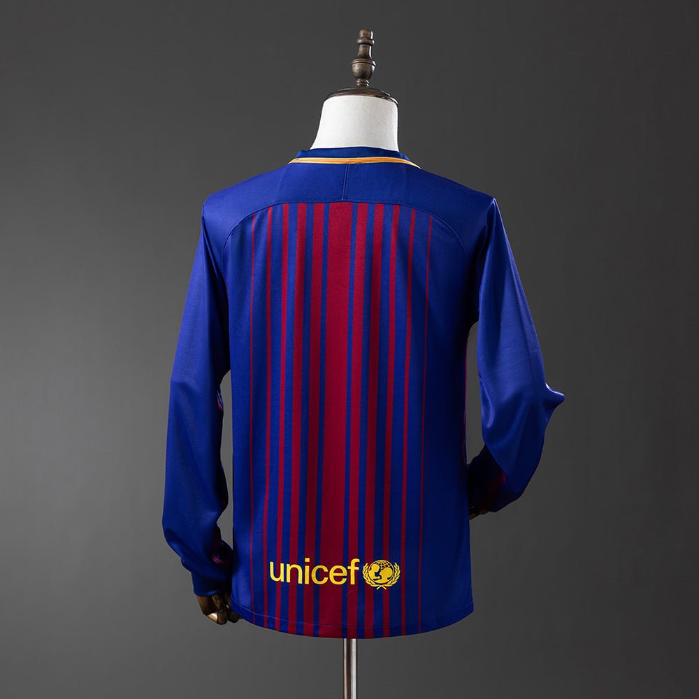 Retro Barcelona 17/18 Home Shirt Long Sleeve - theftblkits