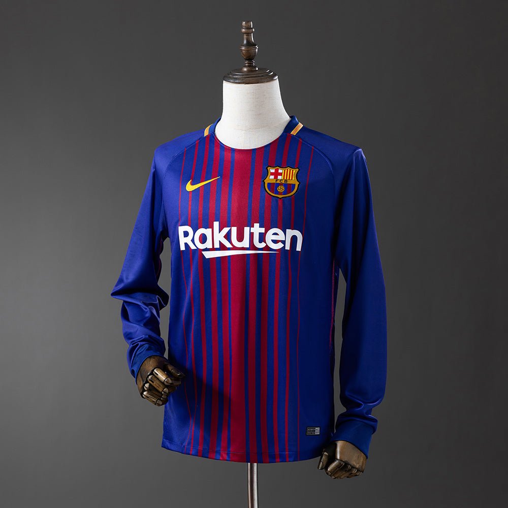 Retro Barcelona 17/18 Home Shirt Long Sleeve - theftblkits