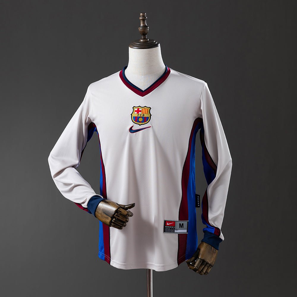 Retro Barcelona 98/99 Away Shirt Long Sleeve - theftblkits