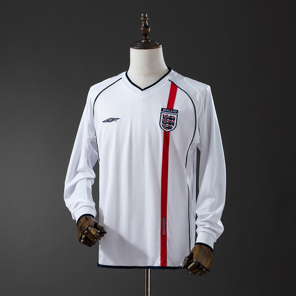 Retro England 2002 Home Shirt Long Sleeve - theftblkits