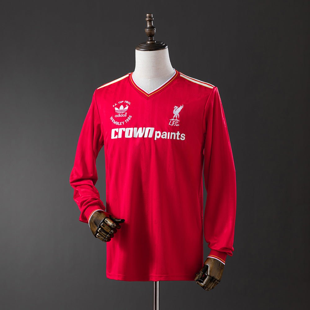 Retro Liverpool 86/87 Home Shirt Long Sleeve - theftblkits