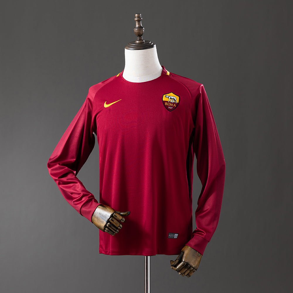 Retro Roma 17/18 Home Shirt Long Sleeve - theftblkits