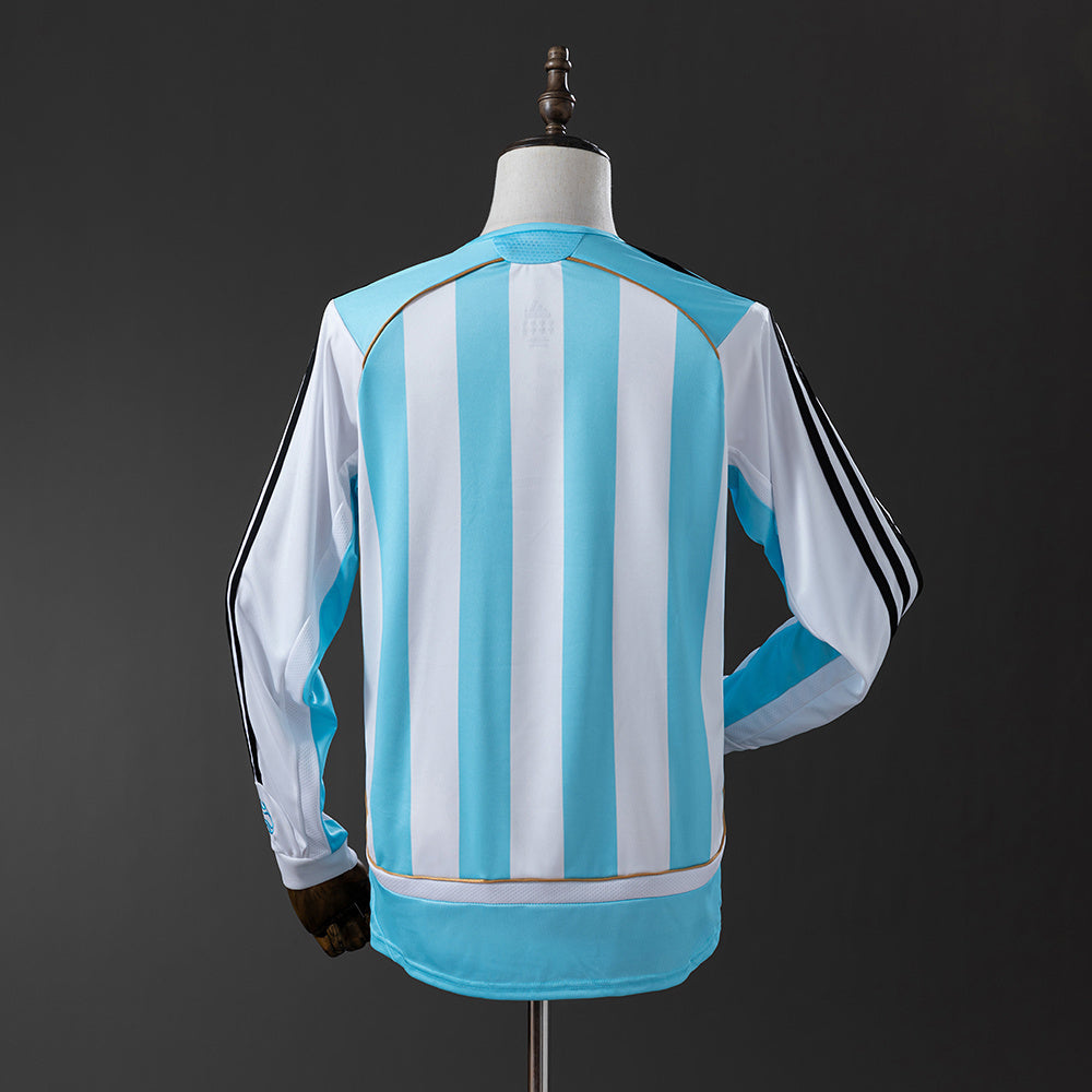 Argentina 2006 Home Long Sleeve Retro Jersey