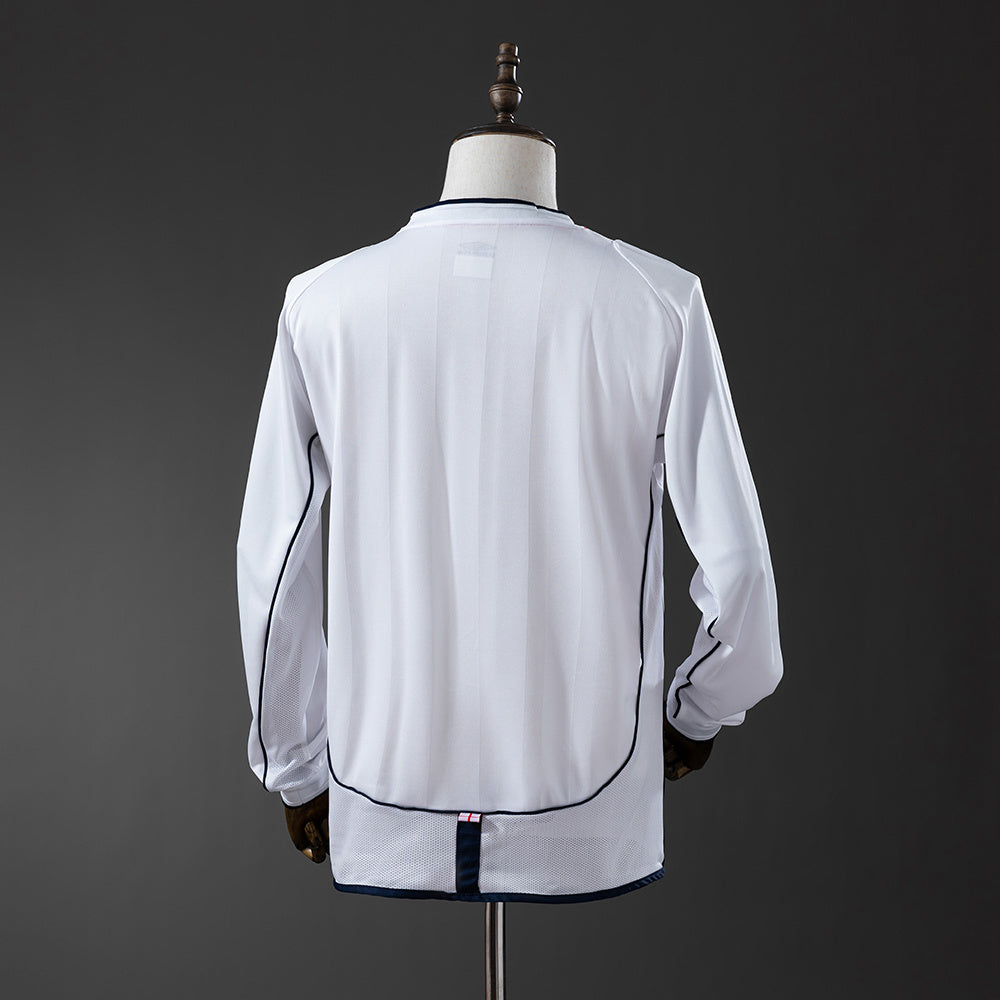 Retro England 2002 Home Shirt Long Sleeve