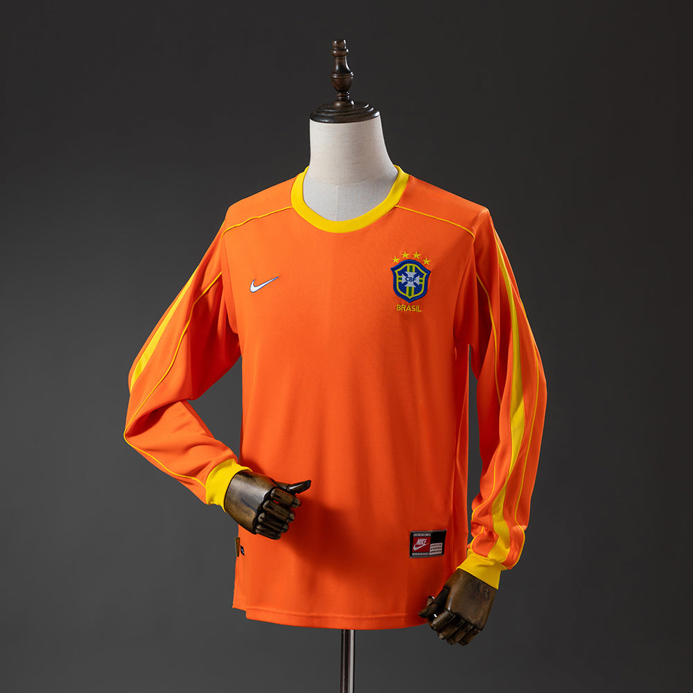 Brazil 1998 Goalkeeper Long Sleeve Retro Jersey
