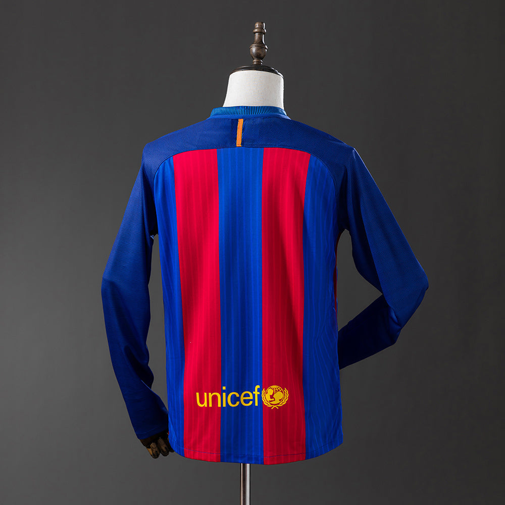 Retro Barcelona 16/17 Home Shirt Long Sleeve