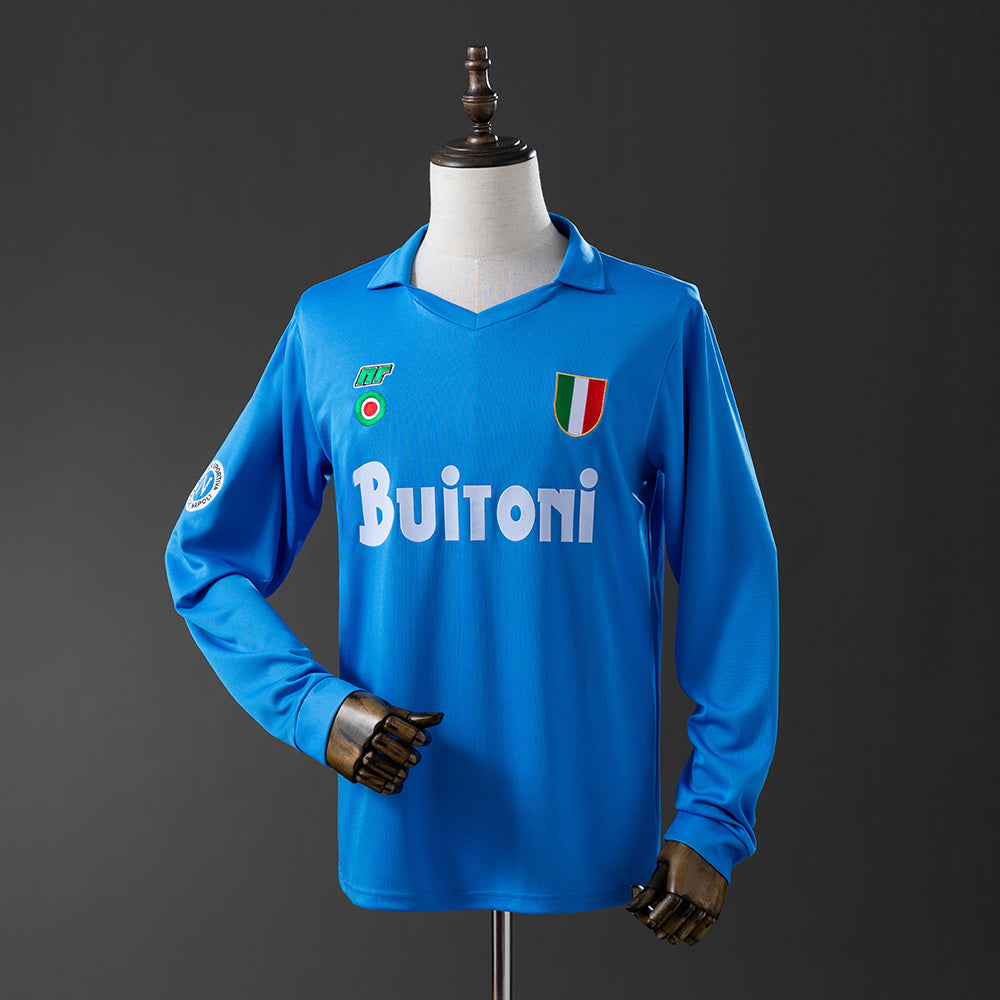 Retro Napoli 87/88 Home Shirt Long Sleeve