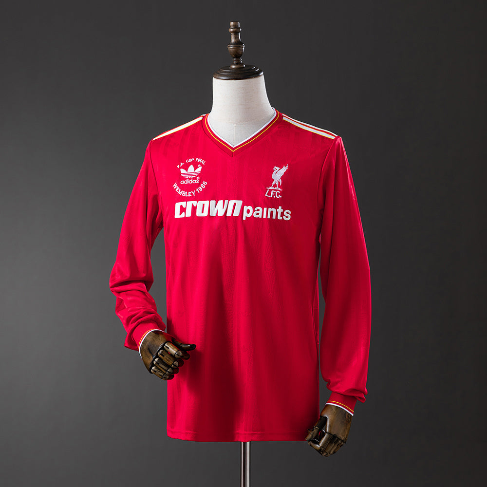 Retro Liverpool 86/87 Home Shirt Long Sleeve
