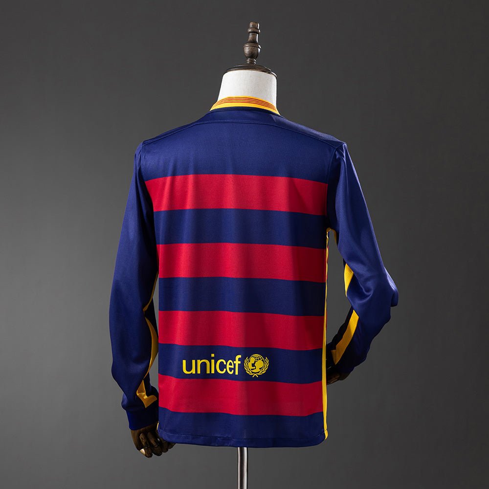 Retro Barcelona 15/16 Home Shirt Long Sleeve - theftblkits