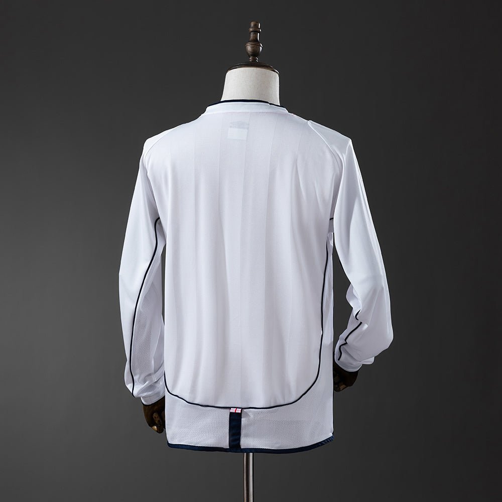 Retro England 2002 Home Shirt Long Sleeve - theftblkits