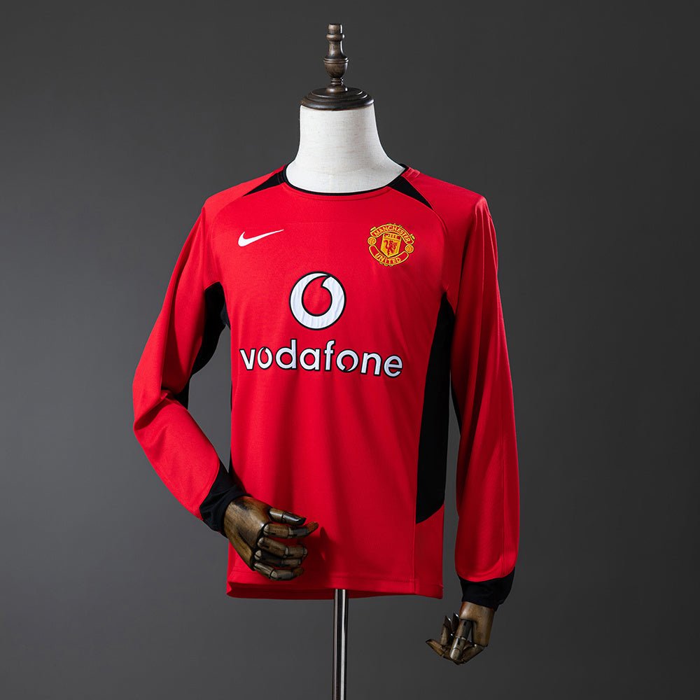 Retro Manchester United 02/04 Home Long Sleeve - theftblkits