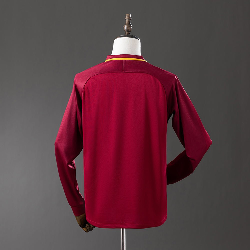Retro Roma 17/18 Home Shirt Long Sleeve - theftblkits